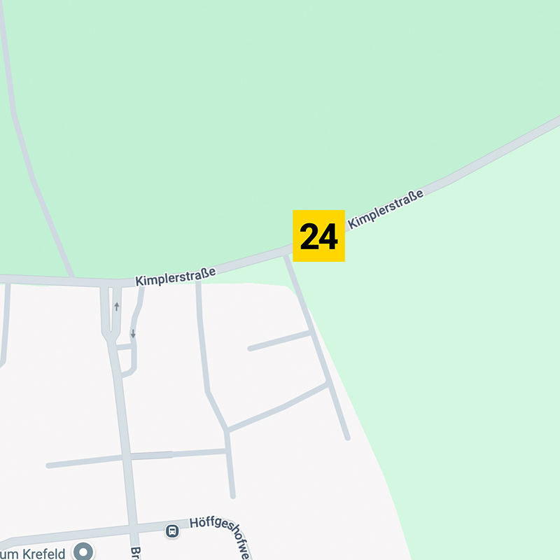 Map: Kimplerstrasse 294 in Krefeld